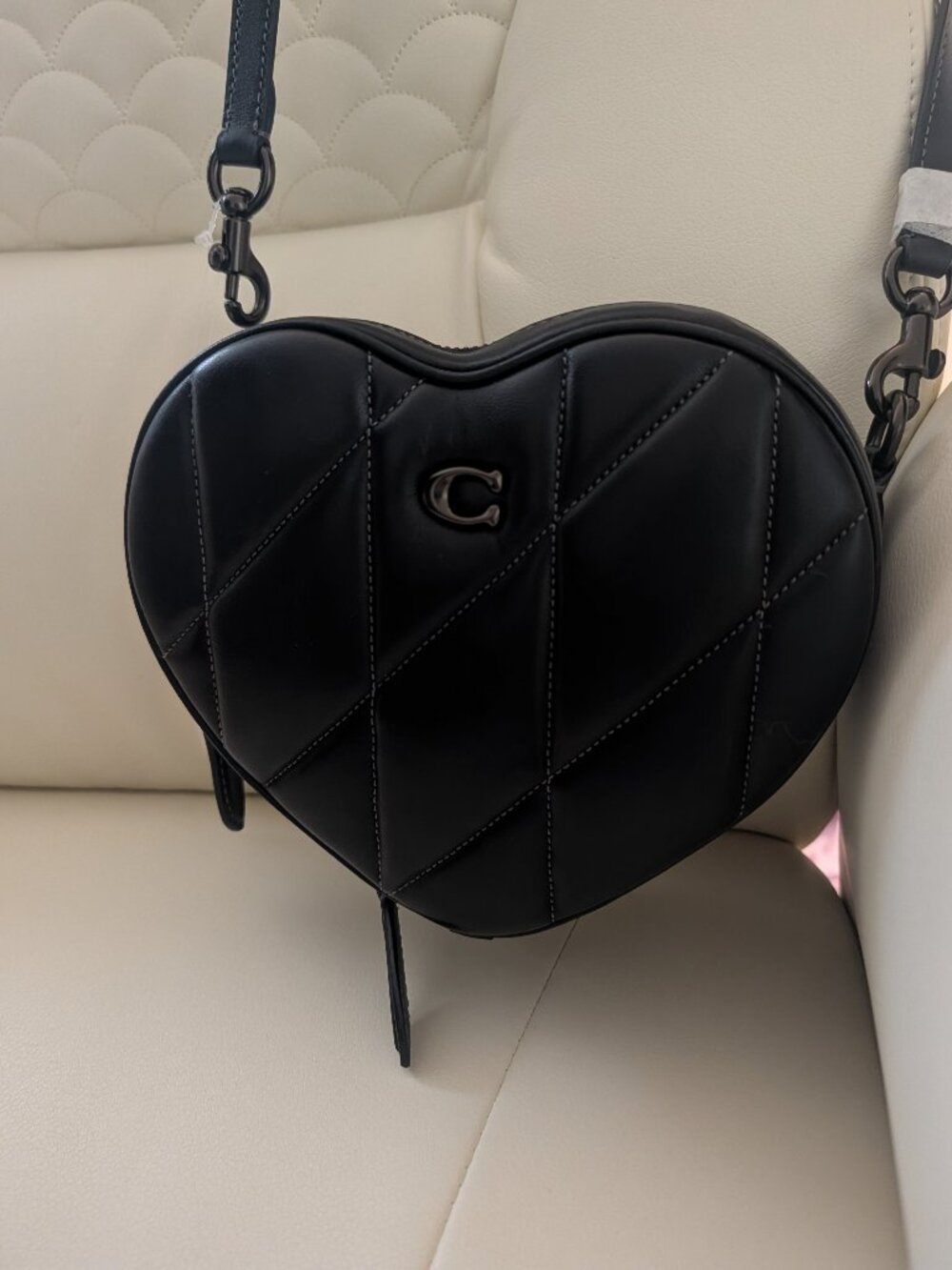 NWT Coach Quilted Heart Crossbody Bag Black Nappa Leather – SOLD OUT